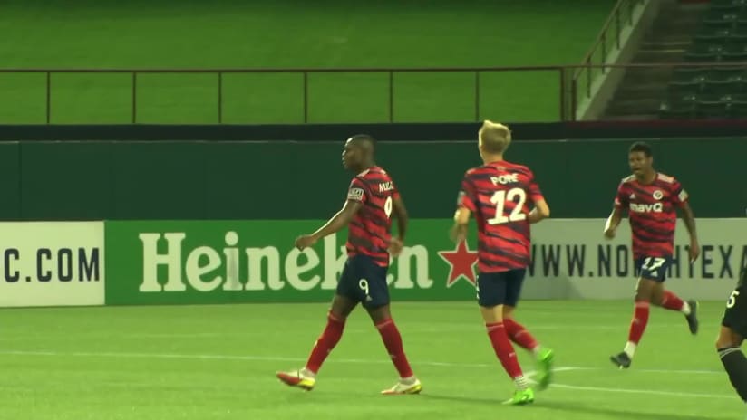 GOAL: José Mulato, North Texas SC - 84th minute