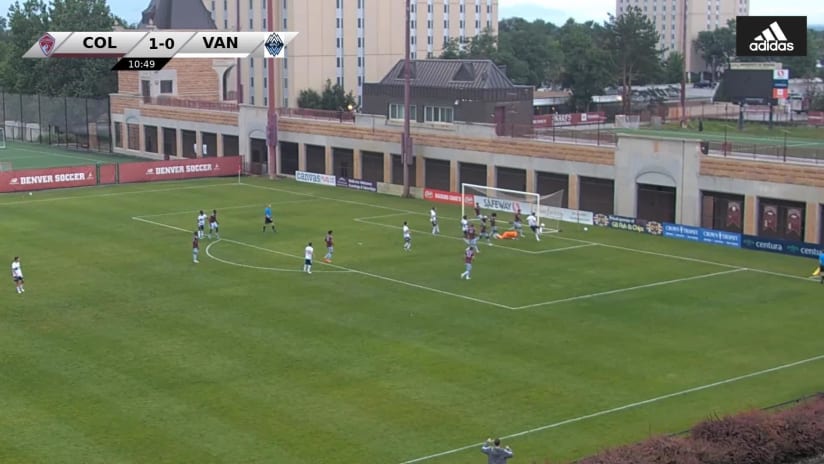 GOAL: Easton Ongaro, Whitecaps FC 2 - 11th minute