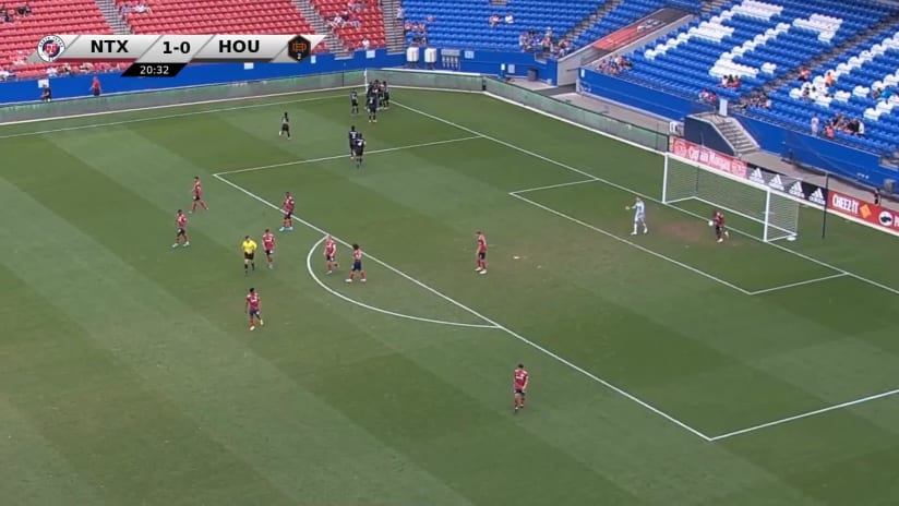 GOAL: Diego Gonzalez, Houston Dynamo 2 - 21st minute