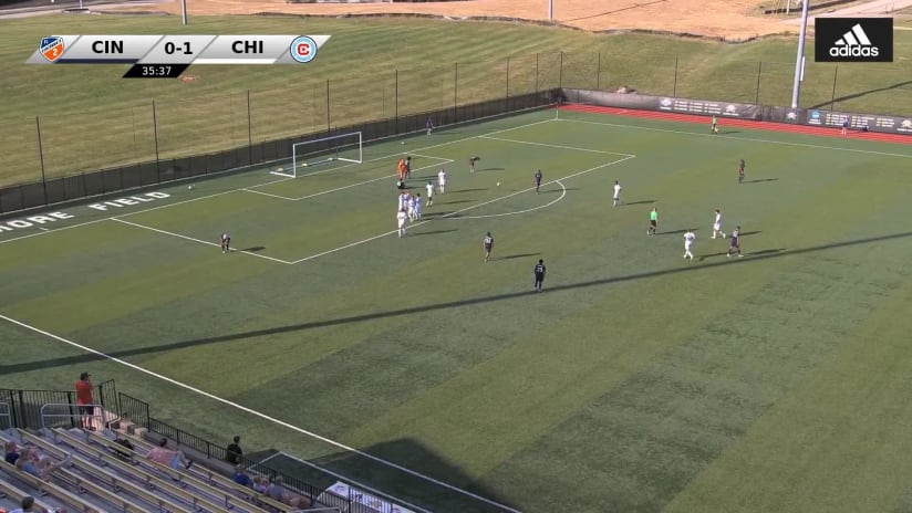 GOAL: Javier Casas, Chicago Fire FC II - 36th minute