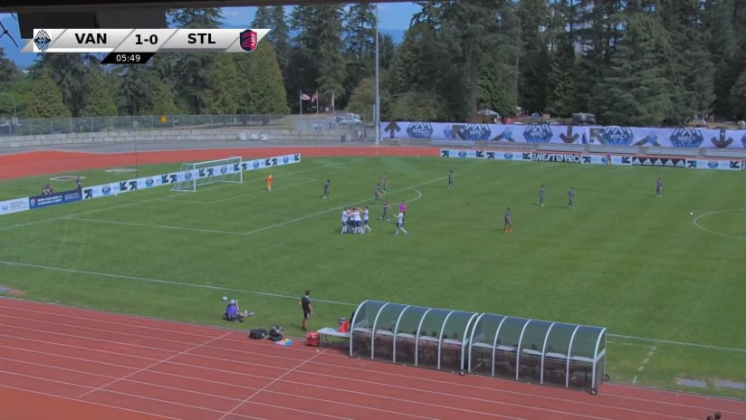 GOAL: Giovanni Aguilar, Whitecaps FC 2 - 6th minute