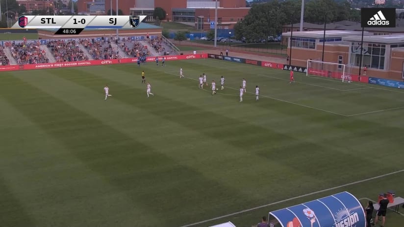 GOAL: Rodolfo Castro, Earthquakes II - 48th minute