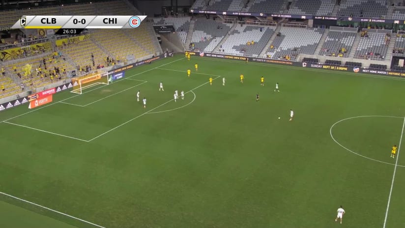 GOAL: Isaiah Parente, Columbus Crew 2 - 26th minute