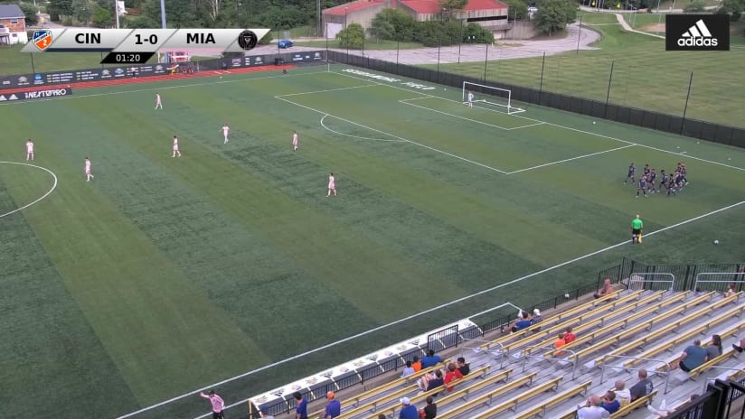 GOAL: Harrison Robledo, FC Cincinnati 2 - 1st minute