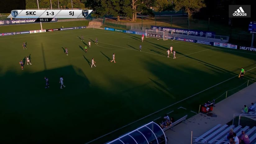 GOAL: Eduardo Blancas, Earthquakes II - 96th minute
