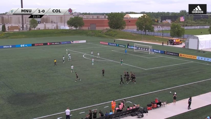 GOAL: Emmanuel Iwe, MNUFC2 - 22nd minute