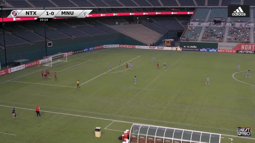 GOAL: José Mulato, North Texas SC - 39th minute