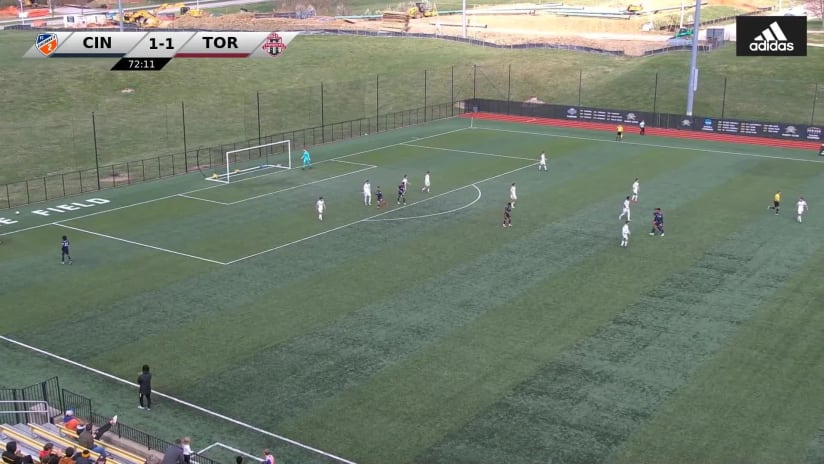 FCC2 scores the game winner thanks to an own goal by TFC II's Kladi Cela