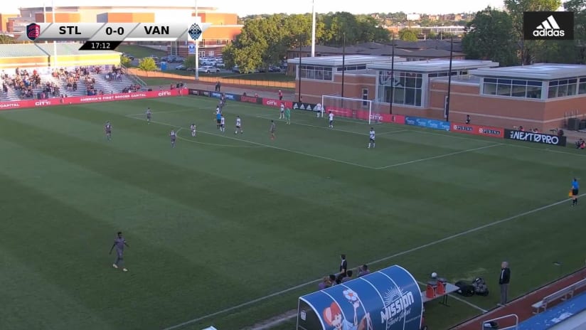 GOAL: Josh Dolling, St Louis CITY2 - 18th minute