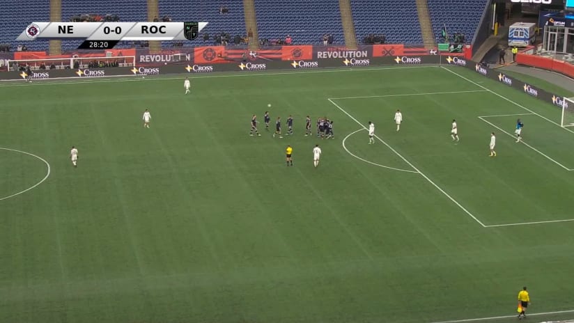 Michel scores to give Revs II the 1-0 lead over RNY FC