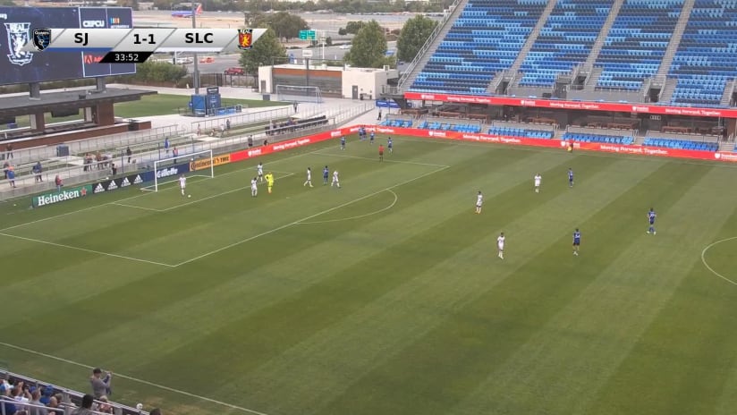 GOAL: Niko Tsakiris, Earthquakes II - 34th minute