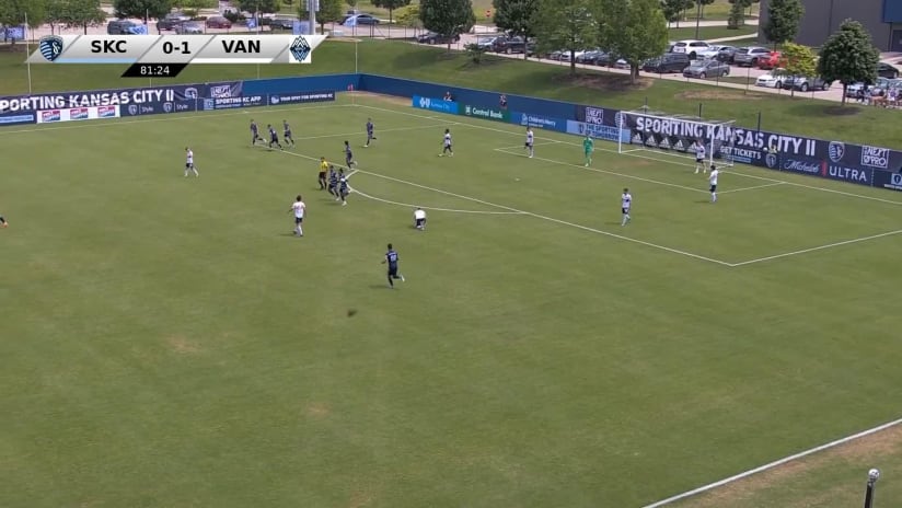 GOAL: Jake Davis, Sporting KC II - 82nd minute