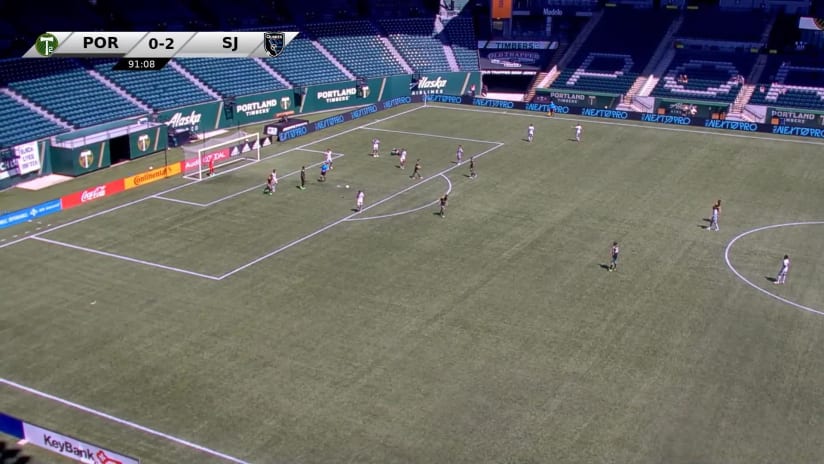 GOAL: Blake Bodily, Timbers2 - 92nd minute