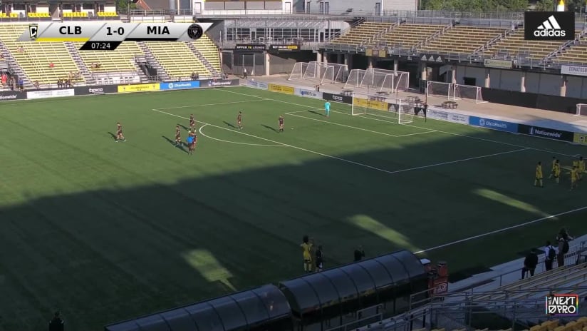 GOAL: Noah Fuson, Columbus Crew 2 - 8th minute