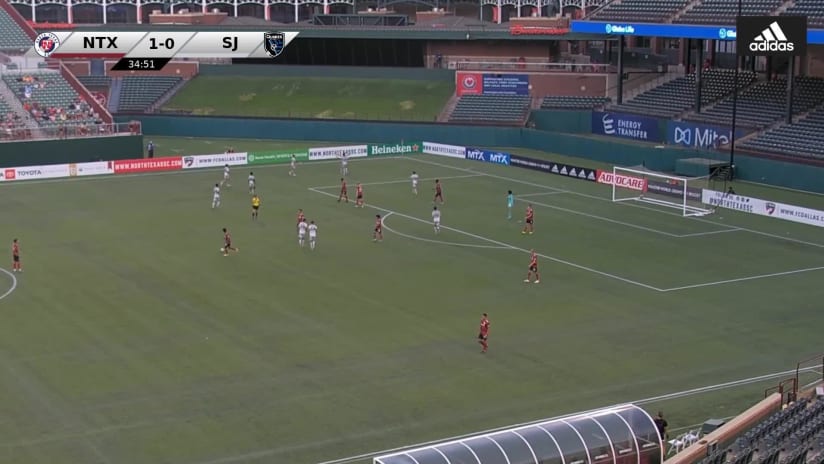 GOAL: Eduardo Blancas, Earthquakes II - 35th minute