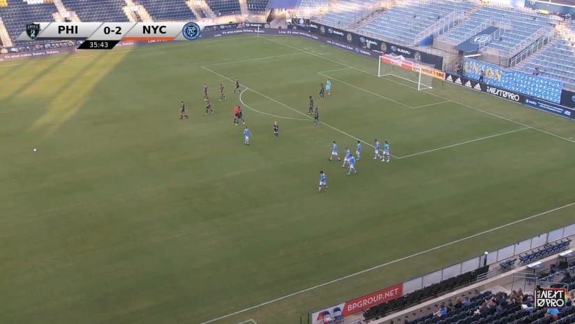 GOAL: John Denis, NYCFC II - 36th minute
