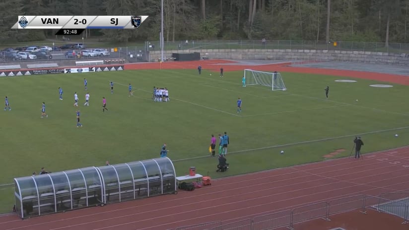 GOAL: Pedro Vite, Whitecaps FC 2 - 93rd minute