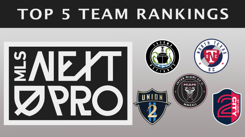 Tacoma Defiance paces first ever MLS NEXT Pro Top 5 Team Rankings