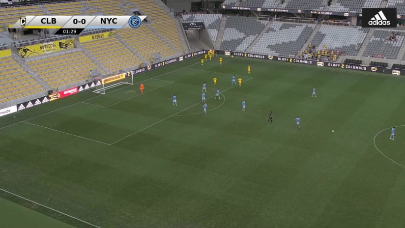 GOAL: Jacen Russell-Rowe, Columbus Crew 2 - 2nd minute