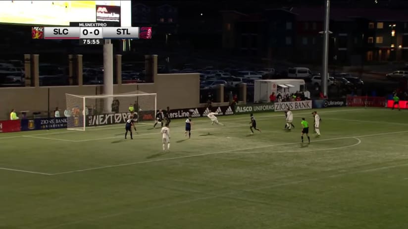 GOAL: Josh Dolling, St Louis CITY2 - 77th minute