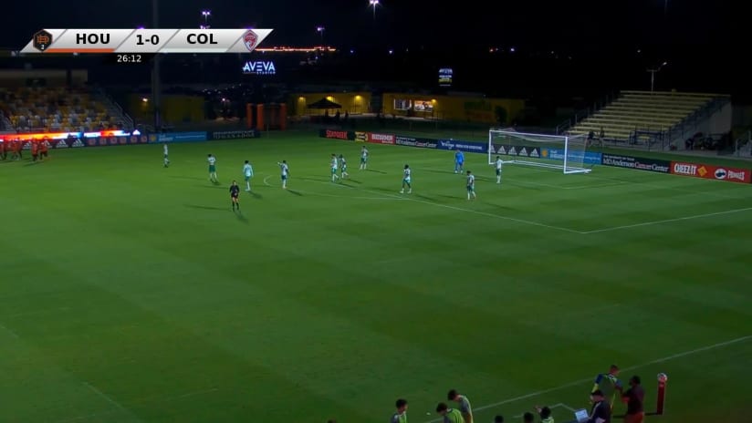 GOAL: Jon-Talen Maples, Houston Dynamo 2 - 27th minute