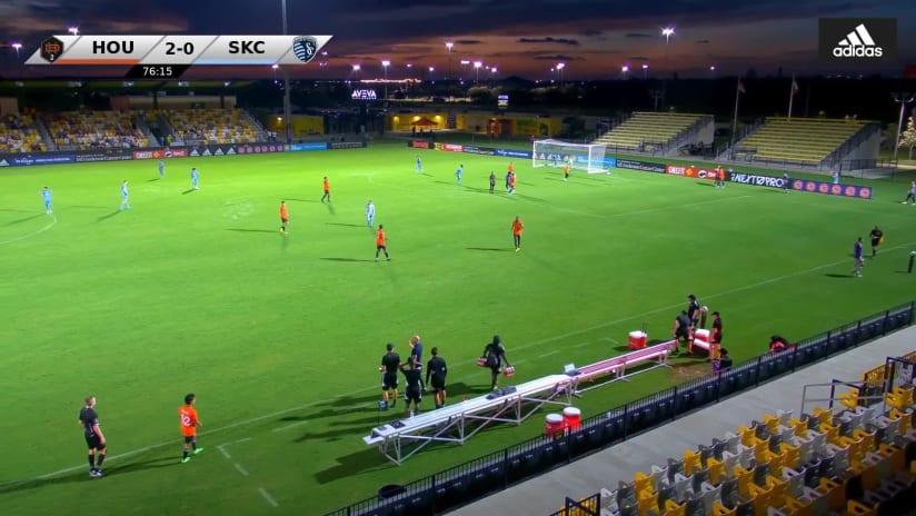 GOAL: Kyle Edwards, Houston Dynamo 2 - 77th minute