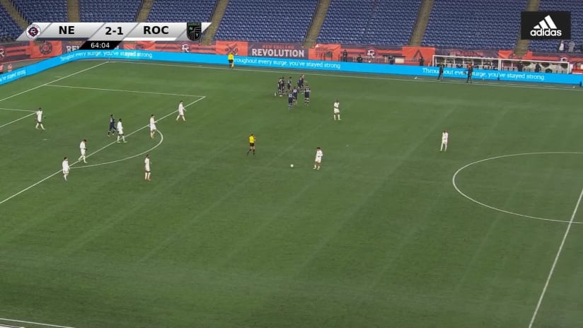 Damian Rivera makes it 3-1 in favor of Revs II with his third of the season