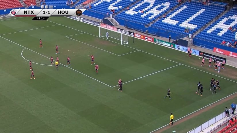 GOAL: Jon-Talen Maples, Houston Dynamo 2 - 48th minute