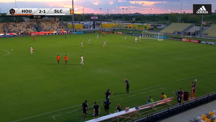 GOAL: Jacob Evans, Houston Dynamo 2 - 58th minute