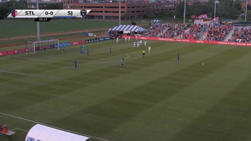 GOAL: Vitor Feitoza Almeida Dias, St Louis CITY2 - 46th minute