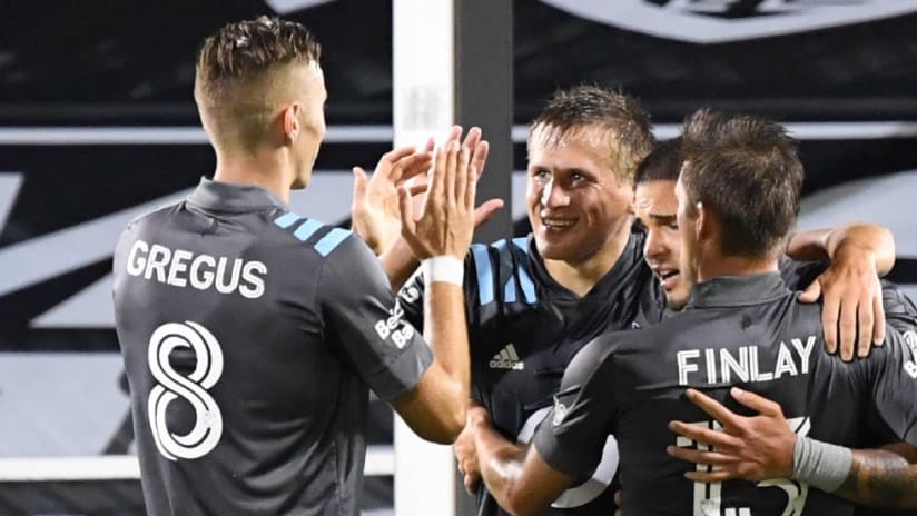 Minnesota United - celebrates - Luis Amarilla goal