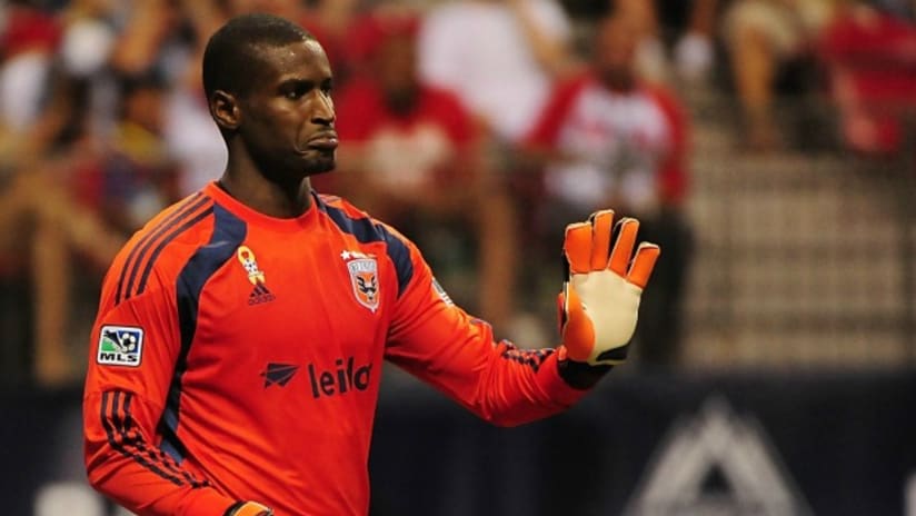 D.C. United's Bill Hamid in control vs. Vancouver Whitecaps