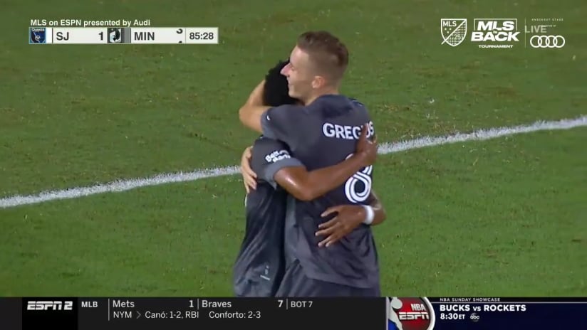 GOAL: Marlon Hairston, Minnesota United FC - 86th minute