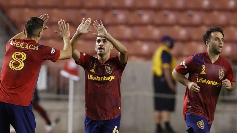 Pablo Ruiz goal celebration RSL-SEA