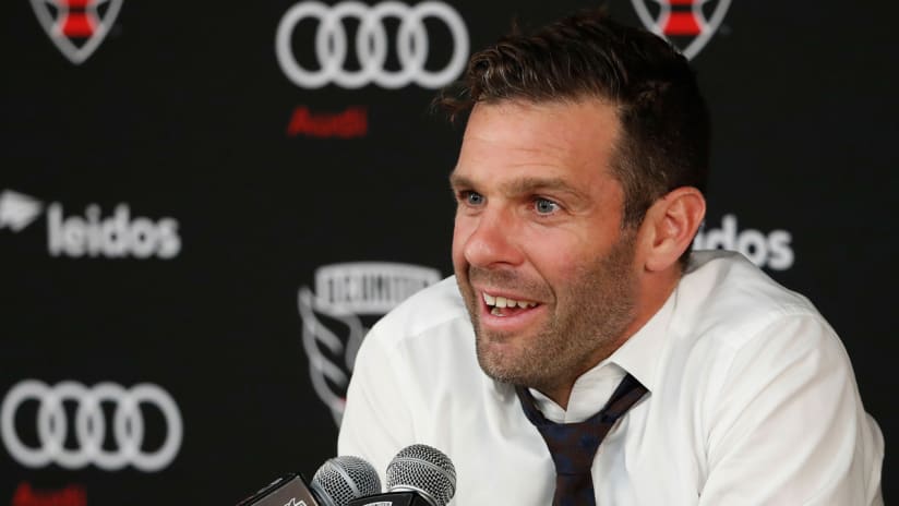 Ben Olsen - D.C. United - speaks at a press conference