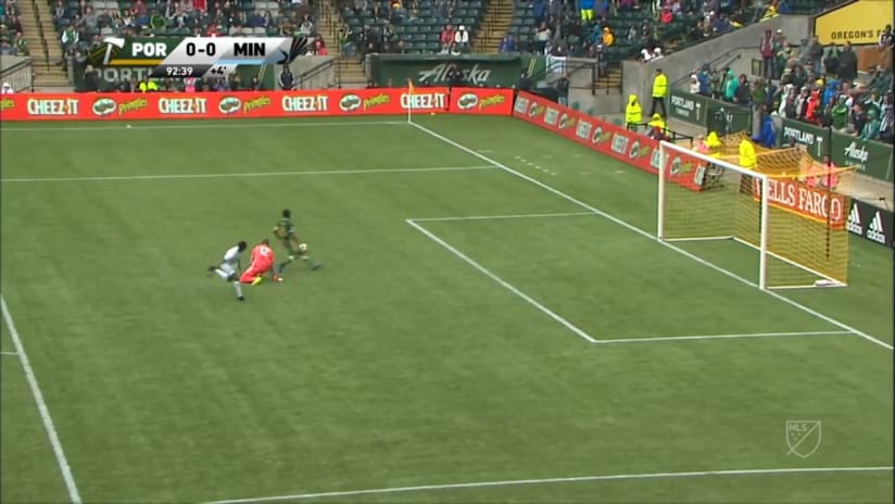 SAVE: Steve Clark stops breakaway to preserve the draw 