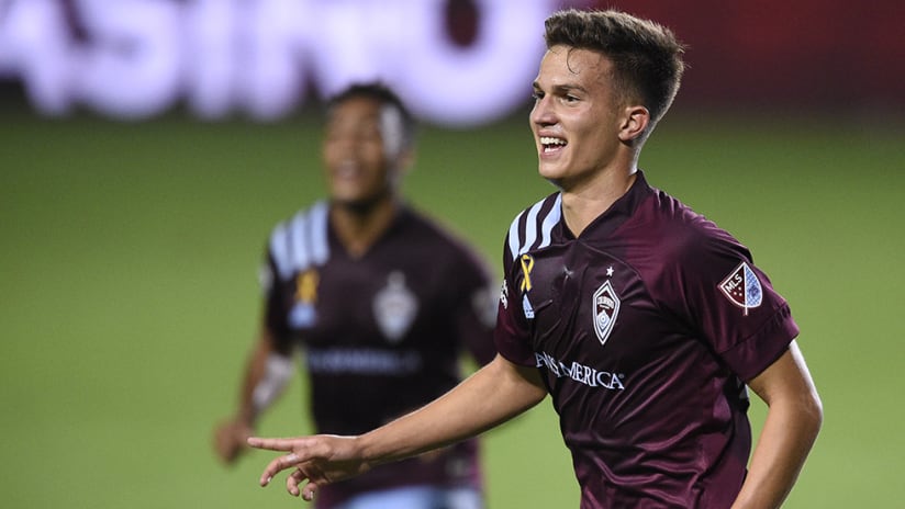 Cole Bassett - Colorado Rapids - goal celebration