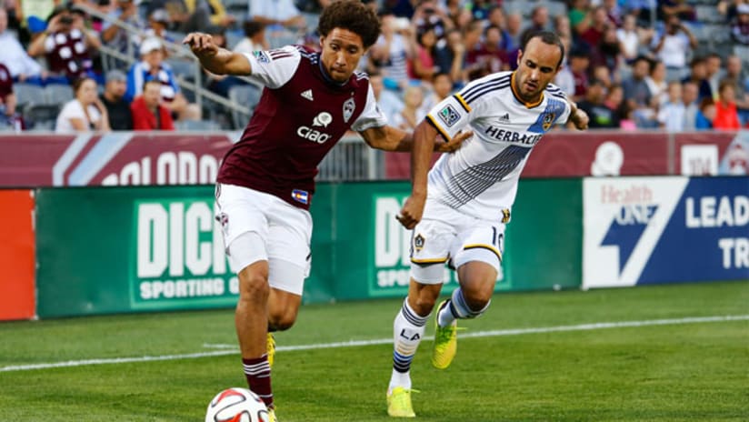 Landon Donovan (LA Galaxy) and Chris Klute (Colorado Rapids)