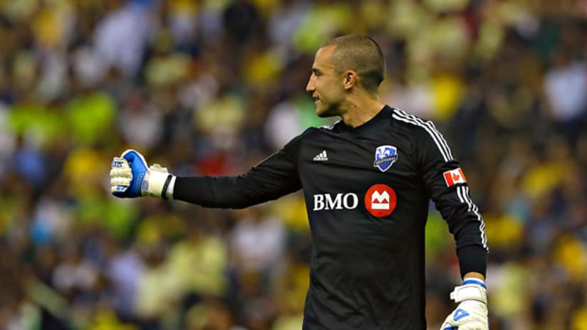 Goalkeeper Evan Bush of the Montreal Impact in CCL play vs. Club America