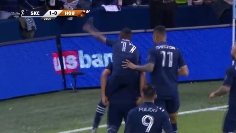 GOAL: Roger Espinoza taps home a loose ball in the box