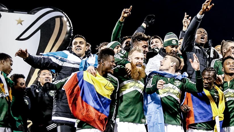 MLS Cup 2015 - Portland Timbers group celebration