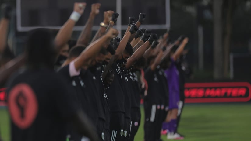 Black Players for Change - protest - MLS is Back Tournament