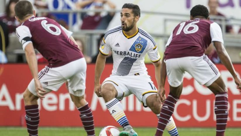 LA Galaxy's Sebastian Lletget looks to make move against Colorado Rapids