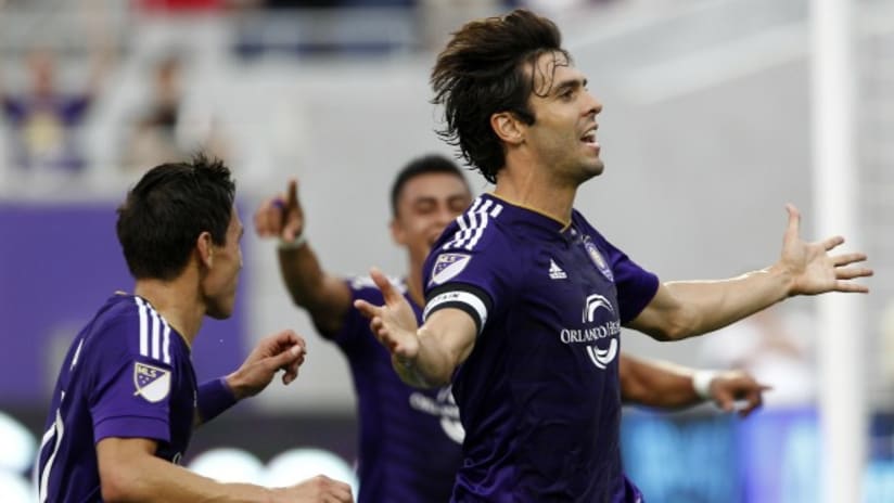 Orlando City SC's Kaka celebrates goal in USOC vs. Columbus Crew SC