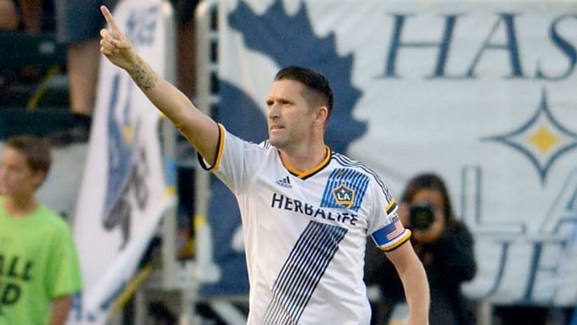 Robbie Keane celebrates during hat trick performance vs. Toronto FC (July 4, 2015)