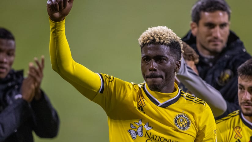 Gyasi Zardes thumbs up - Columbus Crew - September 19, 2020