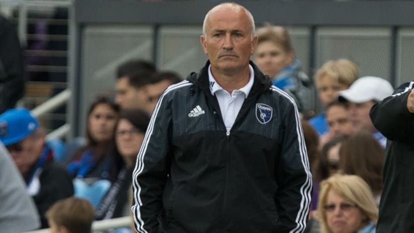 Dominic Kinnear at Avaya Stadium