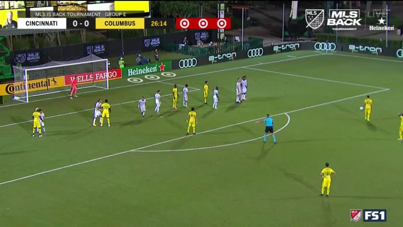 GOAL: Lucas Zelarayán, Columbus Crew SC - 27th minute