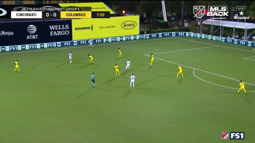 SHOT ON TARGET: Kekuta Manneh, FC Cincinnati - 8th minute