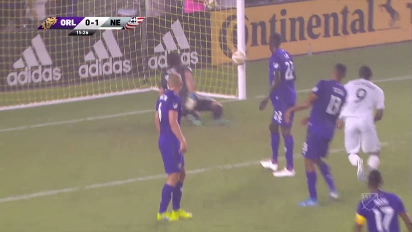 OWN GOAL: Tesho Akindele inadvertently redirects a cross into his own net